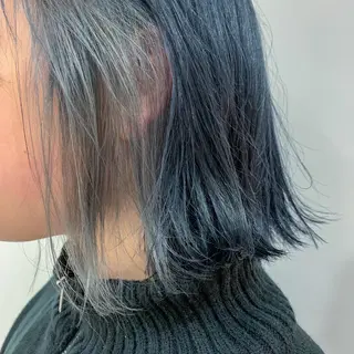 カラー nuu所属・💜ショート💜 ウルフ、ボブ二色亜美のヘアスタイル