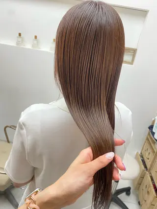 セミロング カラー 安永 涼のヘアスタイル