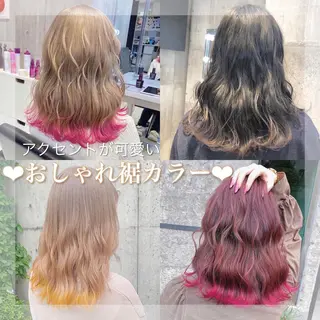 ミディアム カラー ヘアアレンジ メンズ キッズ お悩み解決美容師 💐AMIのヘアスタイル