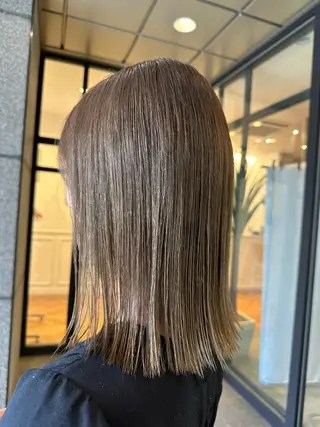 ミディアム カラー 野田 カレンのヘアスタイル
