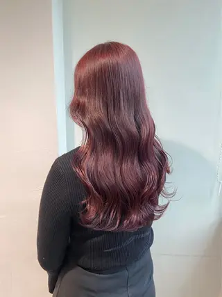 ロング カラー ヘアアレンジ トレンドモテカラー 🩷色落ちまで可愛くのヘアスタイル