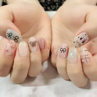 ネイル マジョリカ ブルーのネイルデザイン