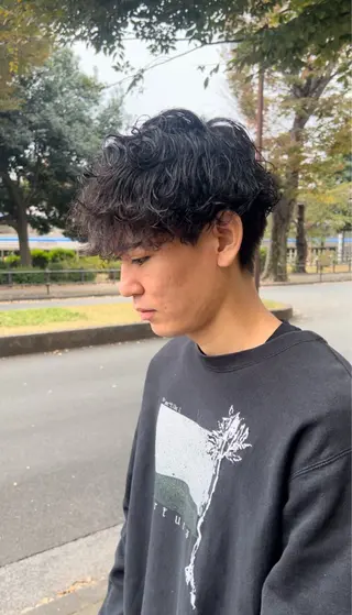 ショート パーマ メンズ メンズパーマ⚜️ 角花ひろゆきのヘアスタイル