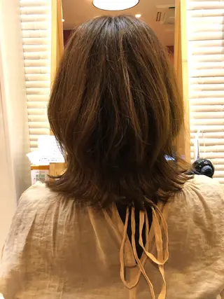 ミディアム 美髪矯正/渡辺 りんのヘアスタイル