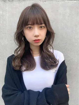 ロング カラー レイヤー/顔周り /透明感🩶高橋大のヘアスタイル