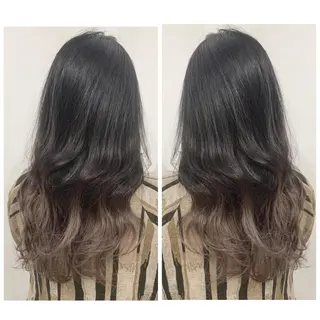 ロング カラー 京都大人女性ショート 徒歩1分/秋山のヘアスタイル