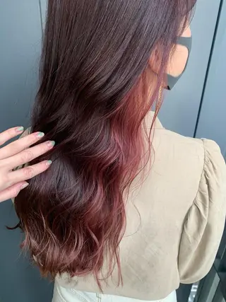 ロング カラー ヘアアレンジ サナ🌱 切りっぱなしボブのヘアスタイル