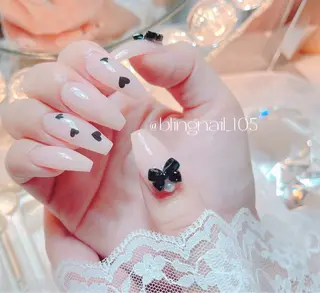 ネイル 23時まで❤︎韓国、 ワンホンネイルのネイルデザイン