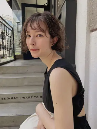 ショート パーマ BANKSIA ボブ専門/草野明郎のヘアスタイル