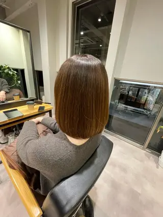 ミディアム カラー 韓国風/オシャレ /縮毛矯正/滝口琴未のヘアスタイル