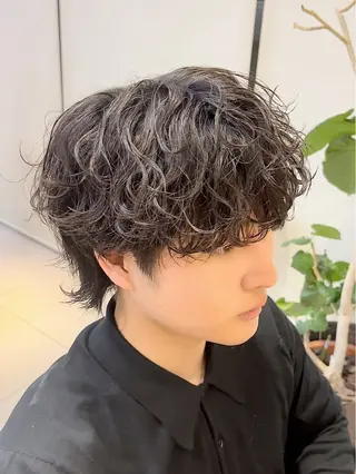 パーマ メンズ 🩵ハイトーン🩵 緒方美柚のヘアスタイル