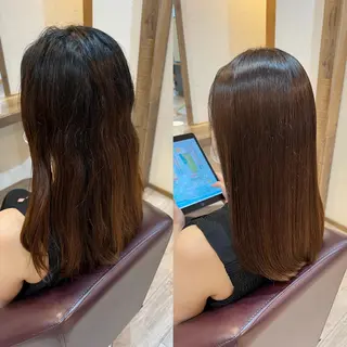 セミロング カラー 工藤 梨花のヘアスタイル