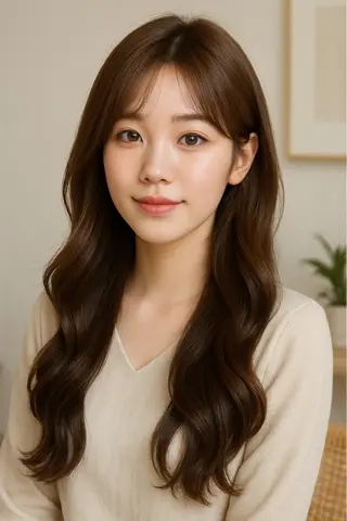 ロング カラー パーマ ヘアアレンジ メンズ キッズ 🦋透明感グレージュ /韓国レイヤー🦋のヘアスタイル