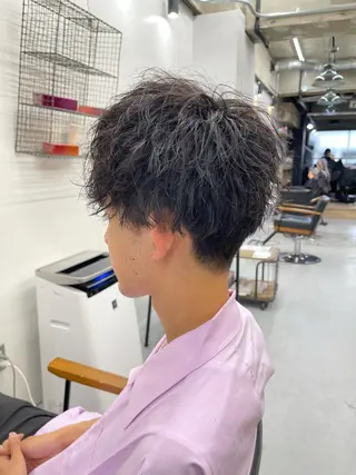 ショート パーマ メンズ 森本裕/オーナー/ スパイラルパーマのヘアスタイル