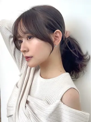 セミロング カラー 顔周り特化/韓国ヘア /レイヤー/吉野幸大のヘアスタイル