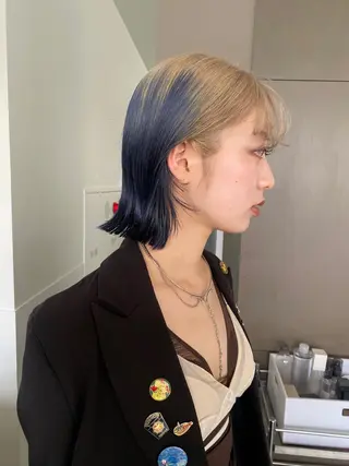 ミディアム カラー 高発色ブリーチ/ ハイレイヤー🪽aiのヘアスタイル