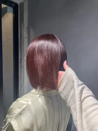 ミディアム カラー 暖色/ハイトーン/ カラー/HBLのヘアスタイル