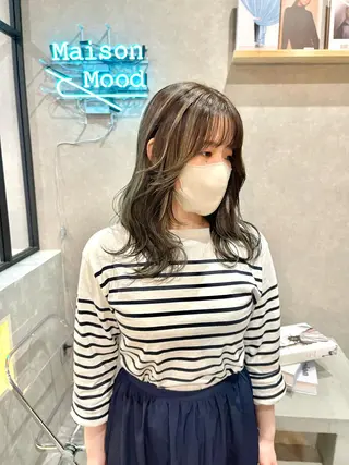 セミロング カラー mood tatemachiのヘアスタイル