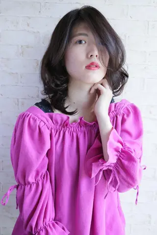 セミロング 角 大輔のヘアスタイル