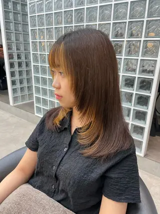 ミディアム Misaki /ボブ/縮毛矯正のヘアスタイル