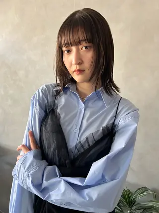 ミディアム カラー Hatsune 🐯レイヤーカットのヘアスタイル