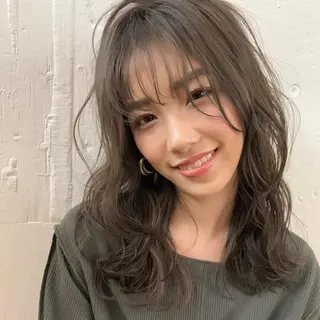 セミロング カラー ボブ、縮毛矯正👑 心斎橋/高城涼也のヘアスタイル