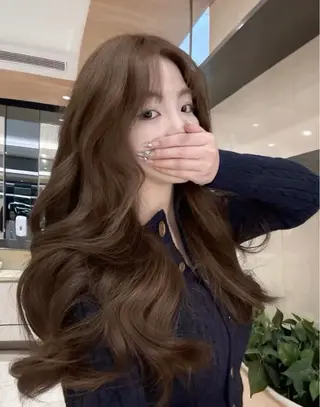 カラー 韓国風暗髪ヘア🤍 🫧MIREIのヘアスタイル