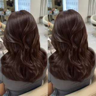 セミロング カラー ♡韓国/レイヤー カット/Ayana♡のヘアスタイル