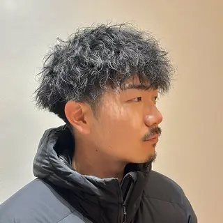 ショート カラー パーマ メンズ Gain KAKKY 名古屋/池下駅3分のヘアスタイル