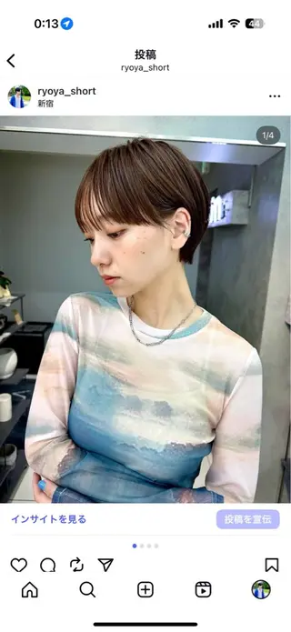 ショート 骨格診断で絶対可愛い ✨丸みショート✨凌弥のヘアスタイル