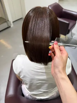 ミディアム ️🫧透明感カラー& 髪質改善🎀いさきのヘアスタイル
