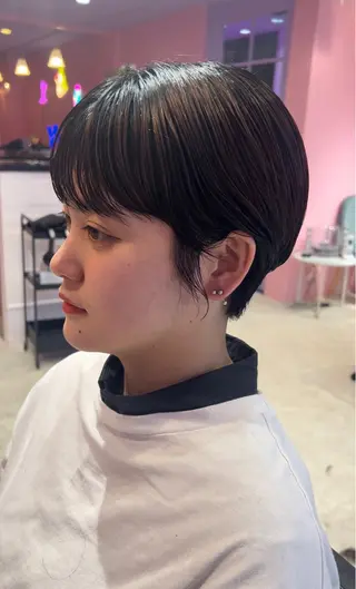 ショート 紙屋町ショート /ボブ　パーマ河内蓮のヘアスタイル