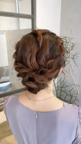 セミロング ヘアアレンジ 透明感カラー✨艶髪 制作🌱山根あゆみのヘアスタイル