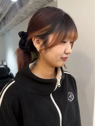 セミロング レイヤー/顔周り /いいぬまみかのヘアスタイル