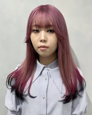 ロング カラー デザインカラー/パー マ🦖外岡咲希🦖のヘアスタイル