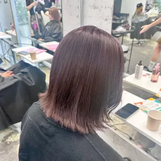 ミディアム カラー ヘアアレンジ 🥀モテ暖色× エクステ🥀あかりのヘアスタイル