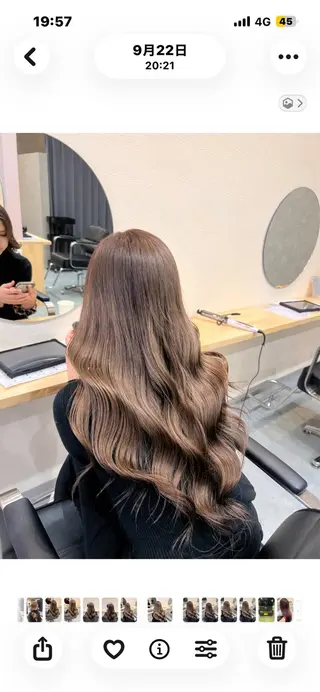 ロング カラー 🫧ケアブリーチ🫧 ✨艶カラーのヘアスタイル