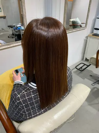 セミロング カラー 福永 ちひろのヘアスタイル