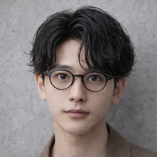 メンズ シャドウ/フェザー ニュアンスヘアメンズのヘアスタイル