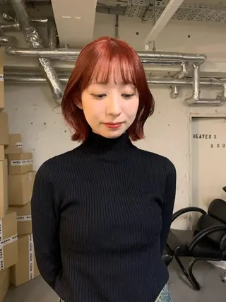 ミディアム カラー ハッシュカット/ MAYAのヘアスタイル