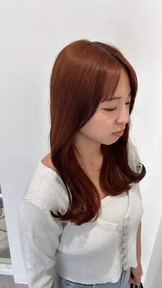 ロング メンズ 艶感ミルクティー🤍 色落ち綺麗🤍ともやのヘアスタイル