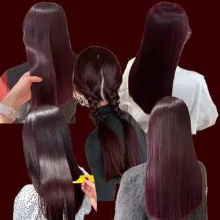 ロング カラー 暖色カラー/ボルドー /赤髪/yusaのヘアスタイル