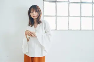 ロング メンズバレイヤージュ 斉藤春のヘアスタイル