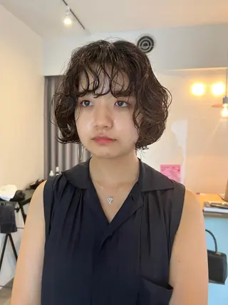 ミディアム パーマ ミディアムパーマ /癖毛パーマのヘアスタイル