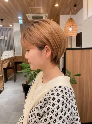 ショート カラー パーマ TYCHE GINZA所属・🍃服部 雅哉🍃銀座◎のヘアスタイル