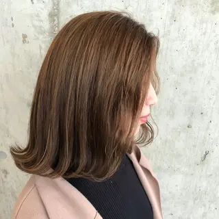 ミディアム 横浜美容室／暖色系 michika🌹のヘアスタイル
