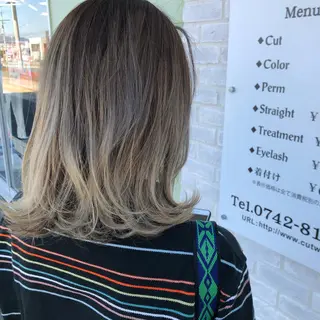 ミディアム カラー 奈良市／尼ヶ辻 谷川和也のヘアスタイル