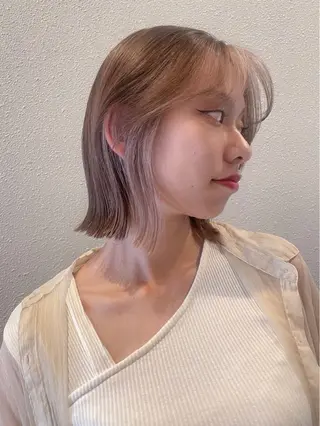 ミディアム カラー レイヤー/ブリーチ ♥️【木坂 桃歌】のヘアスタイル