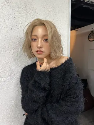 ミディアム ブリーチカラー 🤎〰️Yuunaのヘアスタイル