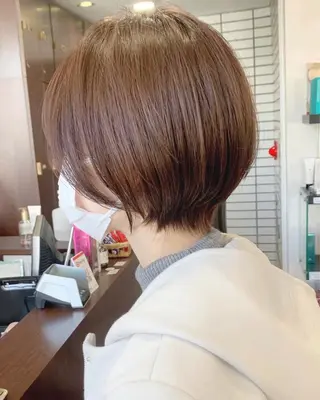ショート カラー 縮毛矯正/ショート/ レイヤー/畑中正敏のヘアスタイル